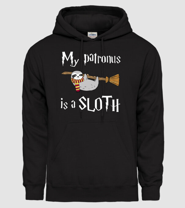 my patronus is a sloth model negru pe tricou