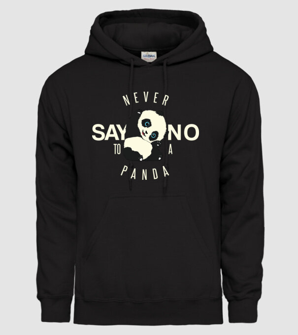 Never say no model negru pe tricou