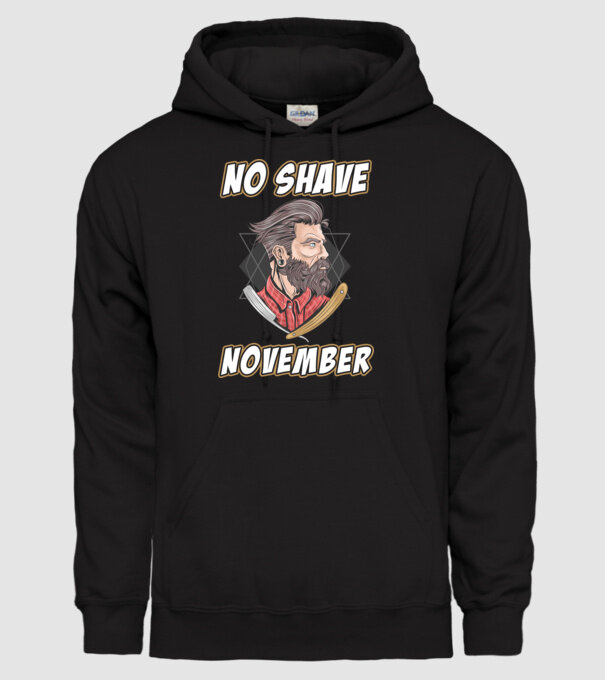 No shave November model negru pe tricou