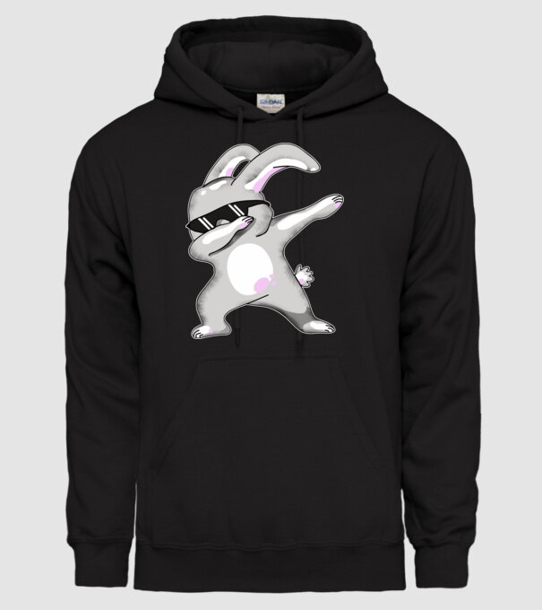 Iepuraș DAB model negru pe tricou