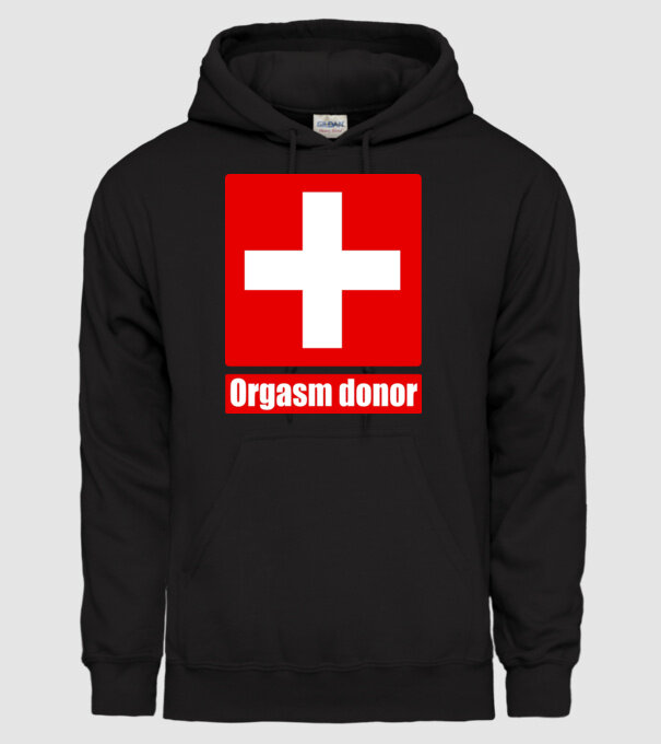 orgasm model negru pe tricou