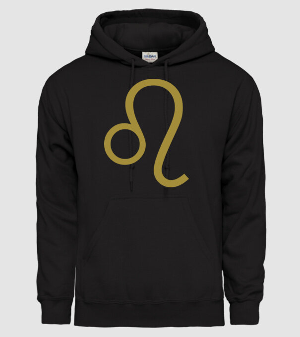 Leo Horoscope model negru pe tricou