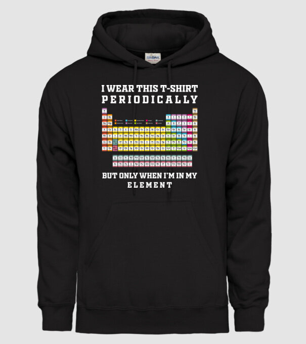 Periodically model negru pe tricou