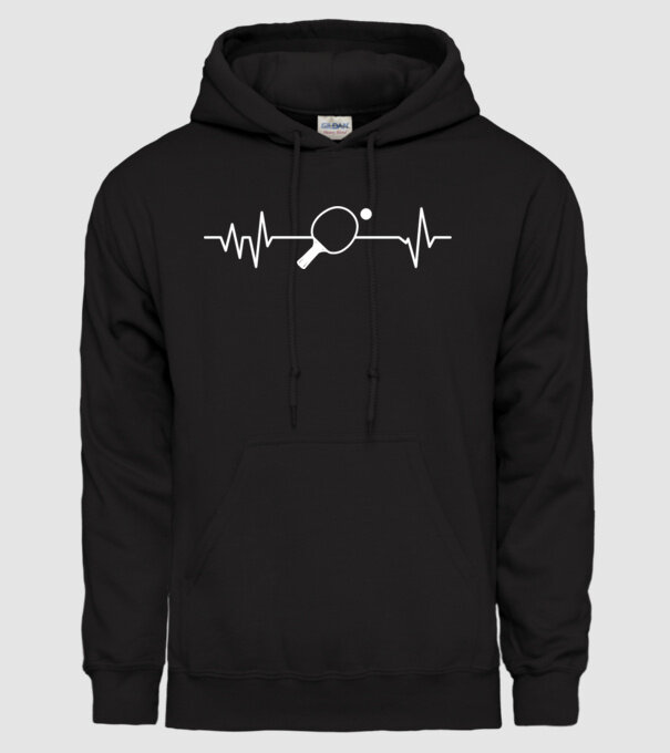 Ping pong ekg model negru pe tricou