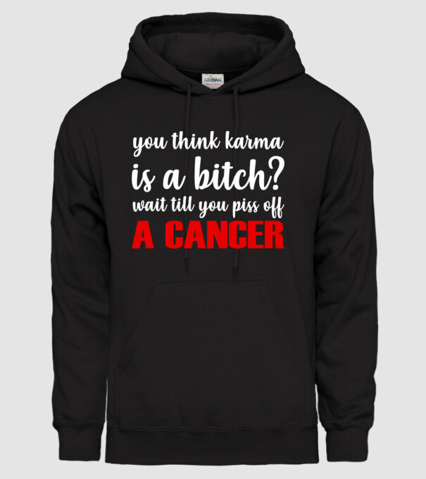 Piss of a CANCER model negru pe tricou