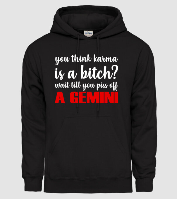 Piss of a GEMINI model negru pe tricou
