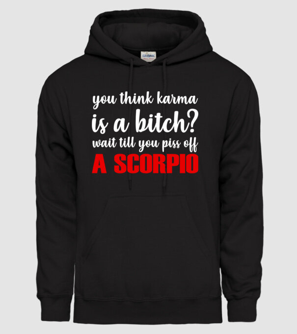 Piss of a SCORPIO model negru pe tricou