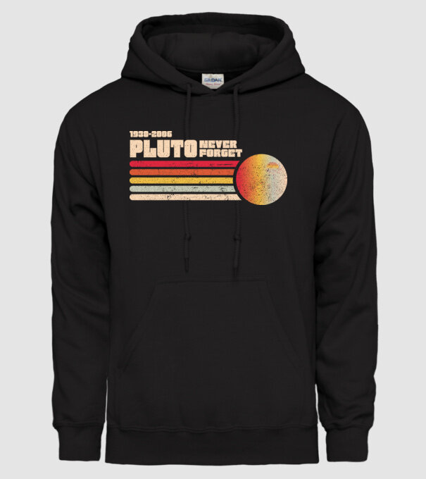 pluto model negru pe tricou