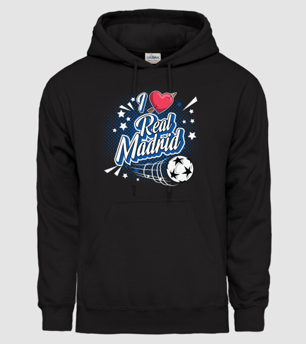 Popart RealMadrid model negru pe tricou