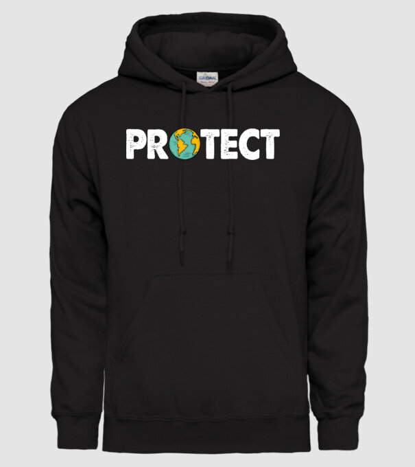 Protect earth model negru pe tricou