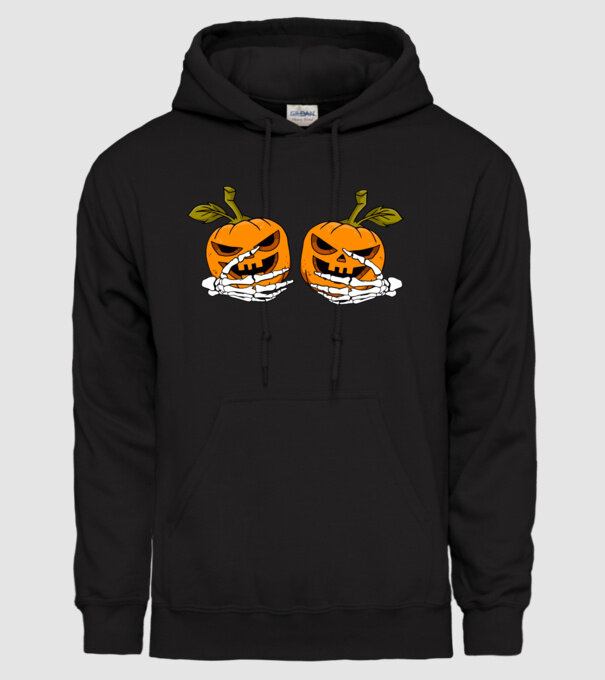 Pumpkin titts model negru pe tricou