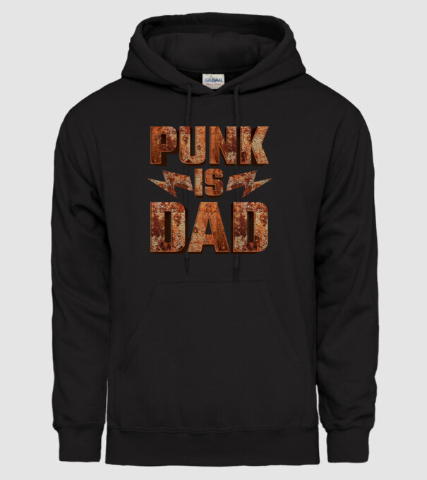 PUNK IS DAD model negru pe tricou