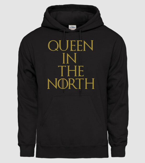 Queen in the North model negru pe tricou
