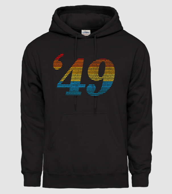 Retro Birthday 1949 model negru pe tricou