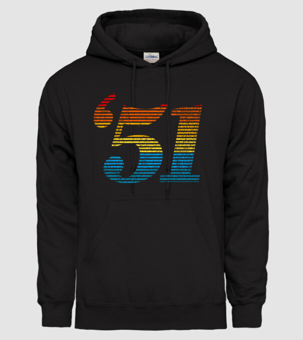 Retro Birthday 1951 model negru pe tricou