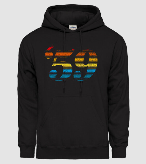 Retro Birthday 1959 model negru pe tricou