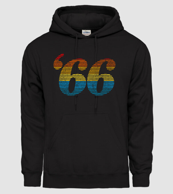 Retro Birthday 1966 model negru pe tricou