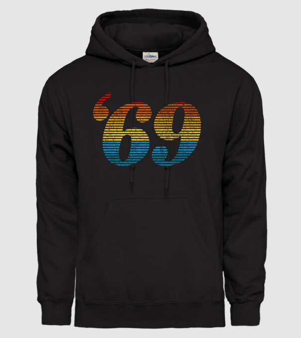 Retro Birthday 1969 model negru pe tricou