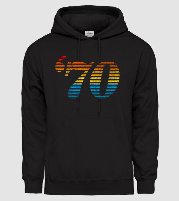 Retro Birthday 1970 model negru pe tricou
