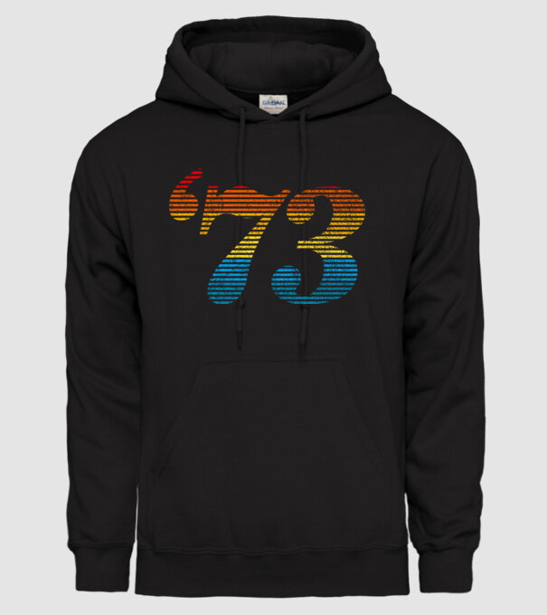 Retro Birthday 1973 model negru pe tricou