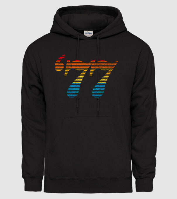 Retro Birthday 1977 model negru pe tricou