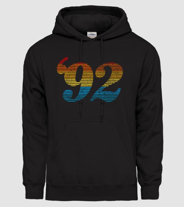 Retro Birthday 1992 model negru pe tricou