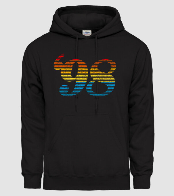 Retro Birthday 1998 model negru pe tricou