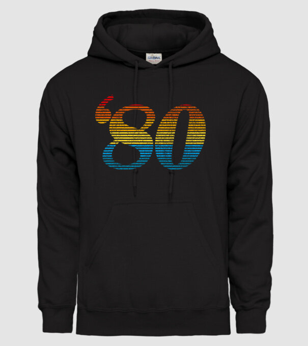 Retro Birthday 1980 model negru pe tricou