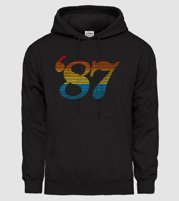 Retro Birthday 1987 model negru pe tricou