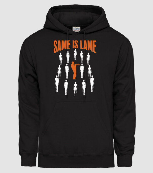 Same is lame trumpet model negru pe tricou