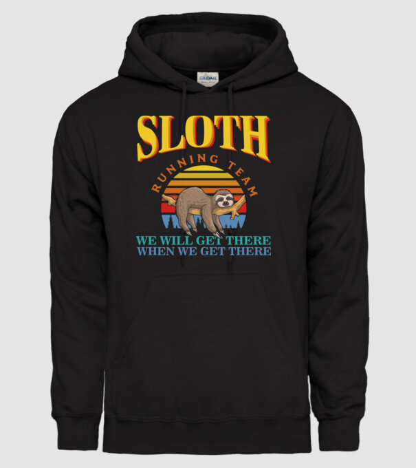 SLOTH running team model negru pe tricou