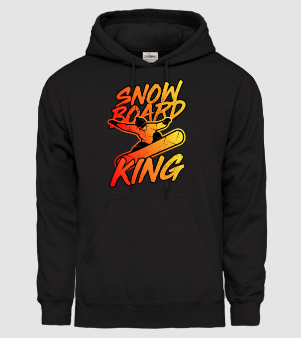 snowboard king model negru pe tricou