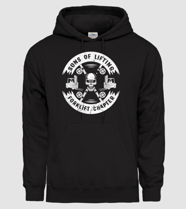 SONS OF LIFTING model negru pe tricou