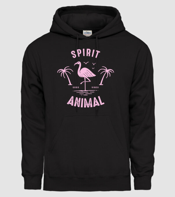 SPIRIT ANIMAL model negru pe tricou
