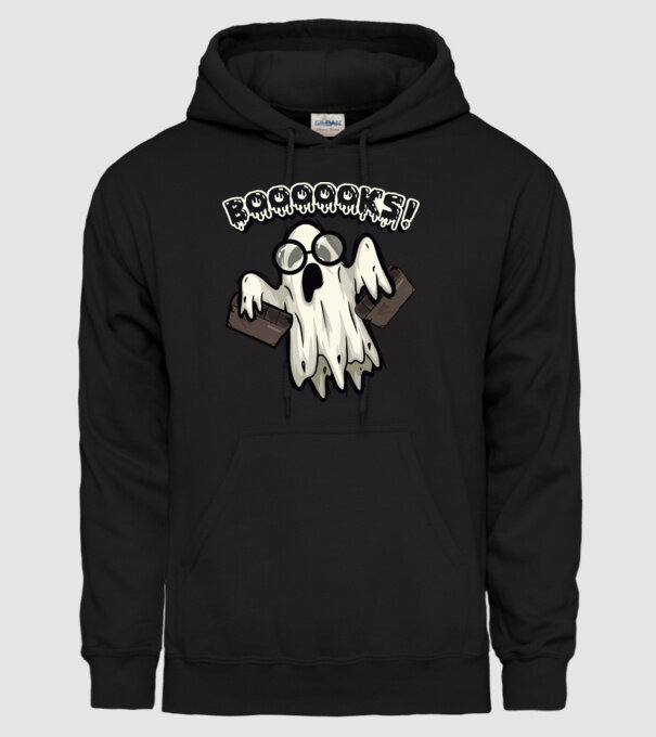 Spooky boookworm model negru pe tricou