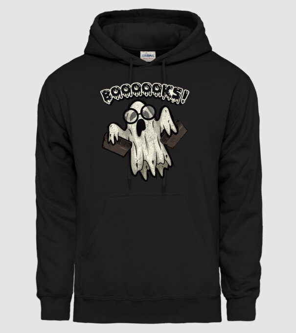 Spooky booookworm model negru pe tricou