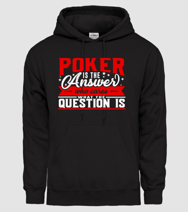 Sport is the answer JUCĂTOR POKER model negru pe tricou