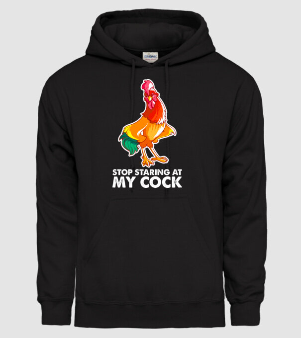 Stop staring at my cock model negru pe tricou