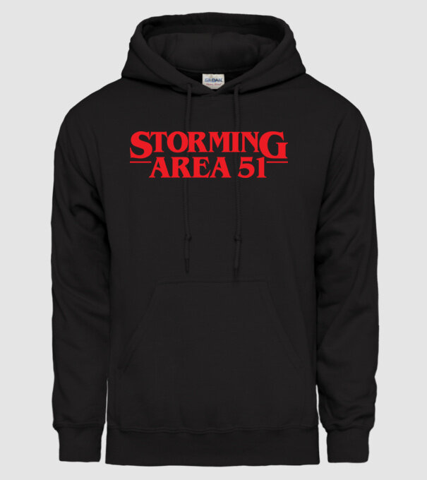 storming area 51 things model negru pe tricou