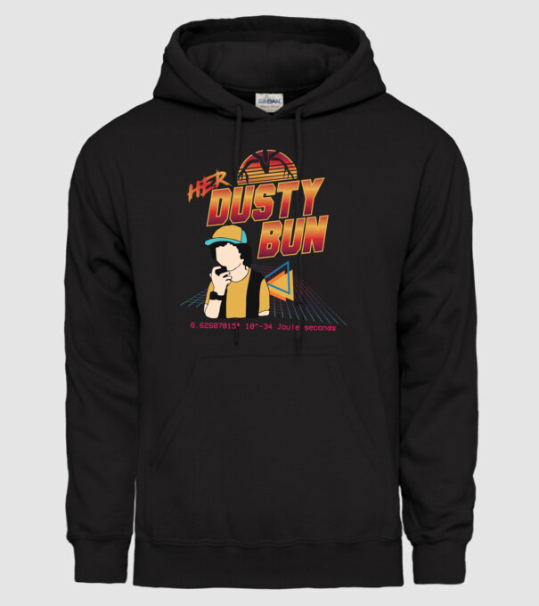 Stranger couple 80s retro Dustin model negru pe tricou