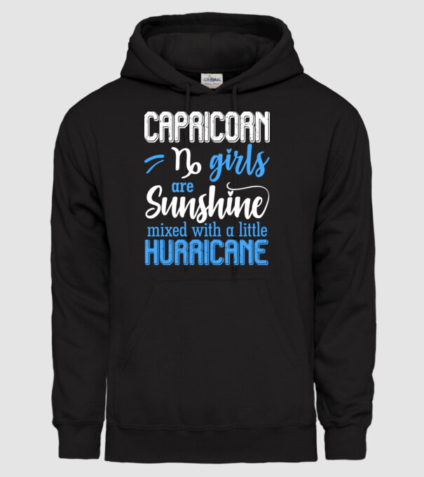 Sunshine with Hurricane CAPRICORN model negru pe tricou