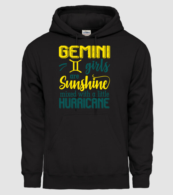 Sunshine with Hurricane GEMINI model negru pe tricou