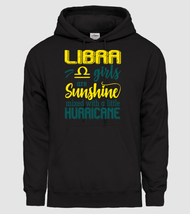 Sunshine with Hurricane LIBRA model negru pe tricou