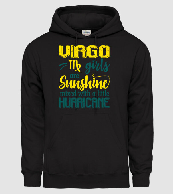Sunshine with Hurricane VIRGO model negru pe tricou
