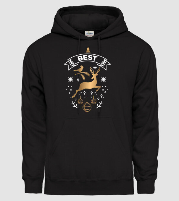 Best Friends Christmas 1 model negru pe tricou