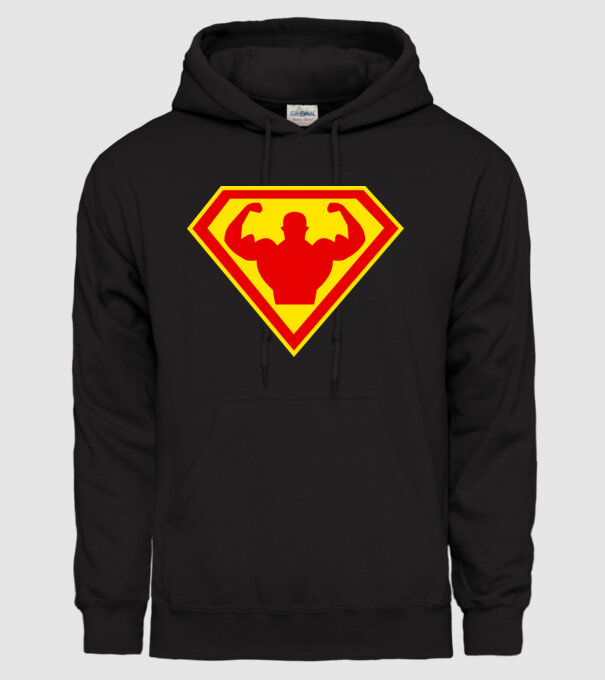 Superom model negru pe tricou