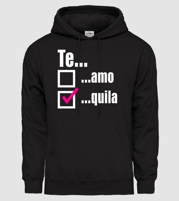 Te...quila model negru pe tricou