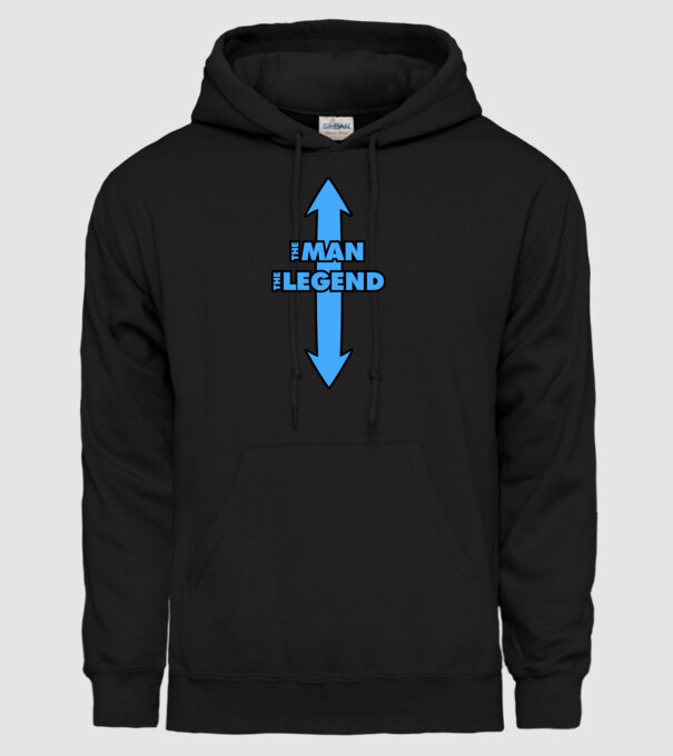 The Man The Legend model negru pe tricou