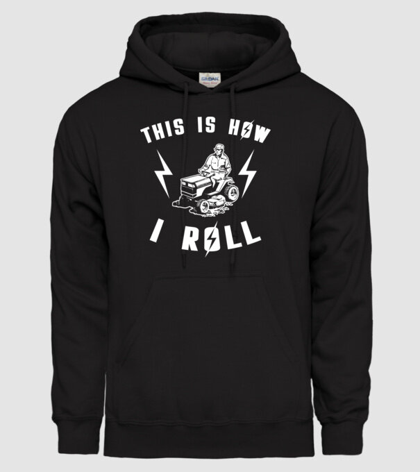 This is how i roll model negru pe tricou