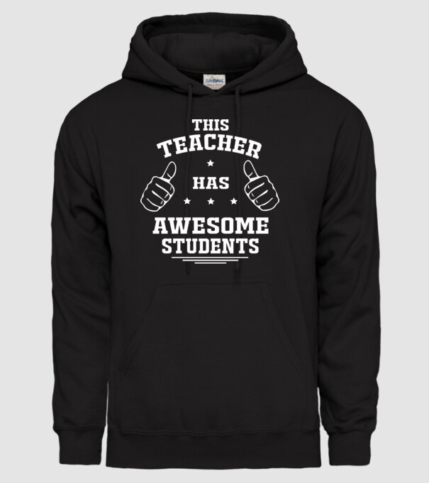 This teacher has awesome students model negru pe tricou